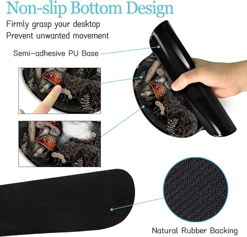 Desk Mat Desk Pad, Large Gaming Mouse Pad with Wrist Rest Wrist Support, Ergonomic Mouse Pad Keyboard Mat Wrist Rest, Cup Coaster, Home Office Desk Accessories Decor Supplies, Funny Black Cat in Saudi Arabia