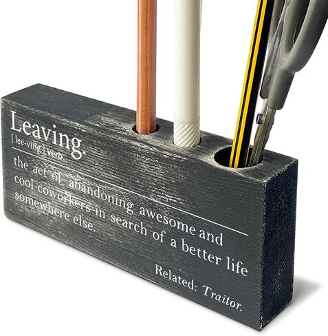 Vizuzi Sarcastic Farewell Gift - Funny Coworker Leaving Gift for Women, Bestie Going Away Pencil Holder in Saudi Arabia