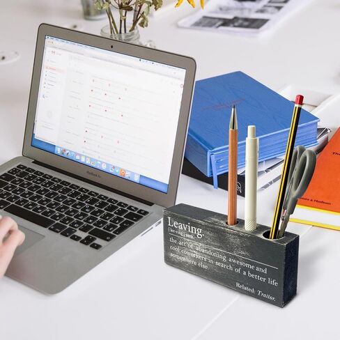 Vizuzi Sarcastic Farewell Gift - Funny Coworker Leaving Gift for Women, Bestie Going Away Pencil Holder in Saudi Arabia