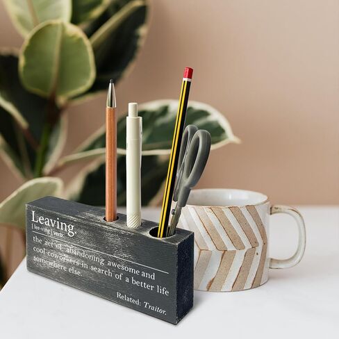 Vizuzi Sarcastic Farewell Gift - Funny Coworker Leaving Gift for Women, Bestie Going Away Pencil Holder in Saudi Arabia