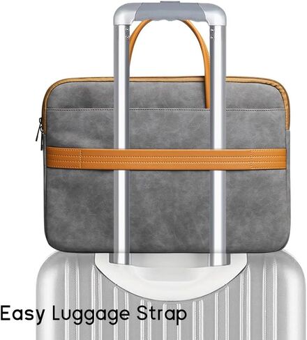 Protective Laptop Sleeve Compatible with MacBook Air/Pro,13-13.3 inch Notebook,Compatible with MacBook Pro 14 inch M4 M3 M2 M1 with 2 Pockets&Handle&Belt (Dark Grey, 14inch) in Saudi Arabia