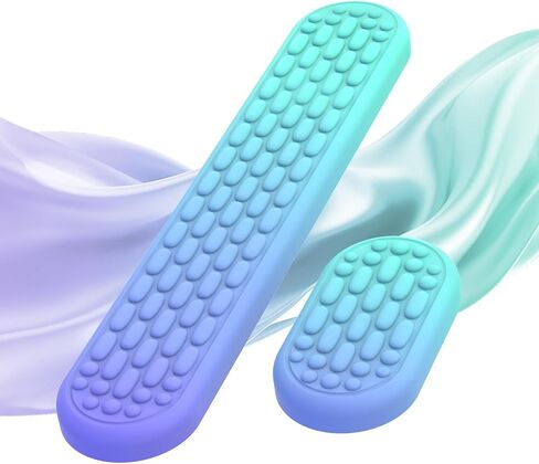 MoKo Keyboard Wrist Rest, Ergonomic Wrist Rest for Computer Keyboard and Mouse with Soft Memory Foam, Keyboard Wrist Support for Typing Pain Relief, Ideal for Office Work Gaming, Gradient Purple Green in Kuwait