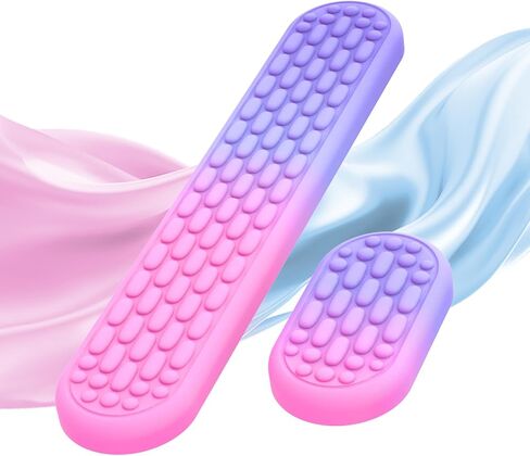 MoKo Keyboard Wrist Rest, Ergonomic Wrist Rest for Computer Keyboard and Mouse with Soft Memory Foam, Keyboard Wrist Support for Typing Pain Relief, Ideal for Office Work Gaming, Gradient Purple Green in Kuwait