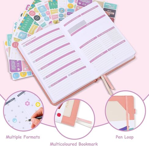 Planner PRO – Weekly & Monthly Life Planner to Increase Productivity, Time Management and Hit Your Goals – Organizer, Gratitude Journal – Undated, 1 Year – Softcover, 8.3x5.7″ (black) in Saudi Arabia