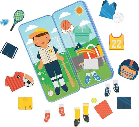 Petit Collage Shine Bright Studio Dress Up Game - Magnetic Board with Mix & Match Pieces, Ideal for Ages 3+, Includes 2 Scenes & 25 Creative Pieces in Kuwait