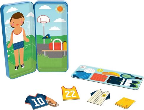 Petit Collage Shine Bright Studio Dress Up Game - Magnetic Board with Mix & Match Pieces, Ideal for Ages 3+, Includes 2 Scenes & 25 Creative Pieces in Kuwait