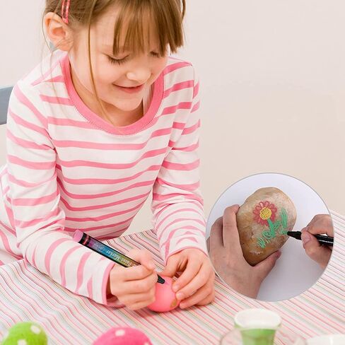 SMOOTHERPRO 36 Acrylic Paint Pens, Brush Tip (1-2mm) and 0.4mm Fineliner, Waterproof Acrylic Paint Markers for Adults Fabric Markers for Textile, Canvas, Rock, Glass, Wood, Paper, Pumpkin, DIY in Kuwait