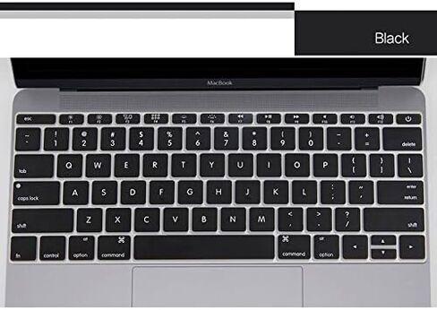 Se7enline Compatible with MacBook 12 inch Case Model A1534 2015/2016/2017/2018/2019 Version Laptop Hard Shell Protective Case&Keyboard Cover Skin&Screen Protector,Black in Kuwait