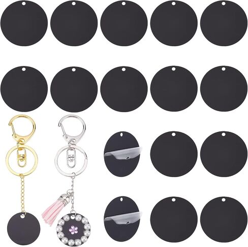 PH PandaHall Acrylic Blanks Ornament Blanks Rectangle Keychain Blanks for Engraving Christmas Lanyards Present in Kuwait