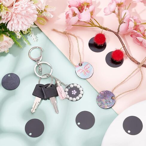 PH PandaHall Acrylic Blanks Ornament Blanks Rectangle Keychain Blanks for Engraving Christmas Lanyards Present in Kuwait