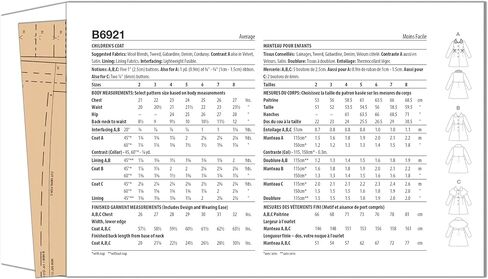 Butterick Children's Coat Sewing Pattern Kit, Design Code B6921, Sizes 2-3-4-5 in Saudi Arabia