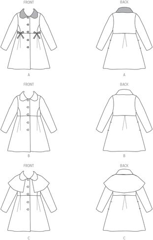Butterick Children's Coat Sewing Pattern Kit, Design Code B6921, Sizes 2-3-4-5 in Saudi Arabia