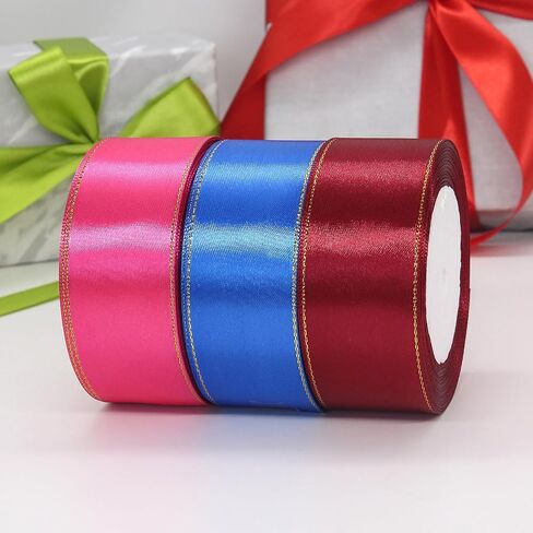 1-1/2 inch 300 Yard Satin Ribbon for Valentine‘s Day Flower Bouquet Arts Crafts Sewing 12 x 25 Yard Each Roll Ribbon for Trim Bow Merry Christmas Decoration (12 Colors Mix, 1-1/2 inch Width) in Saudi Arabia