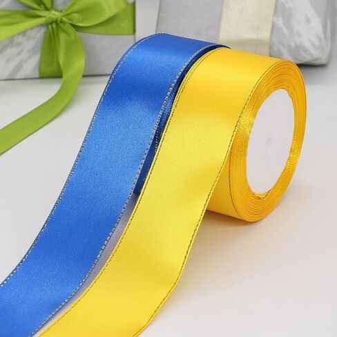 1-1/2 inch 300 Yard Satin Ribbon for Valentine‘s Day Flower Bouquet Arts Crafts Sewing 12 x 25 Yard Each Roll Ribbon for Trim Bow Merry Christmas Decoration (12 Colors Mix, 1-1/2 inch Width) in Saudi Arabia