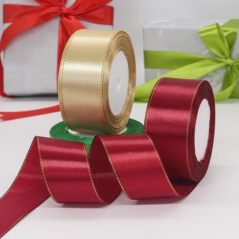 1-1/2 inch 300 Yard Satin Ribbon for Valentine‘s Day Flower Bouquet Arts Crafts Sewing 12 x 25 Yard Each Roll Ribbon for Trim Bow Merry Christmas Decoration (12 Colors Mix, 1-1/2 inch Width) in Saudi Arabia