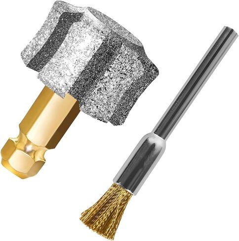LENONG Fast Cooling Dog Nail Grinder Head with 7-Grooves, Anti-Clogging Diamond Pet Nail Grinder Replacement Heads with Steel Brush for Casfuy and Most Brands (2pcs 80#) in Saudi Arabia