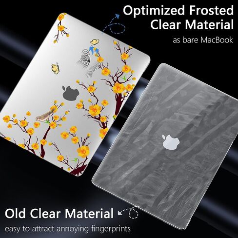 for MacBook Air 13.6" M4 Case 2025 2024 2022 Released A3240/A3113 M3/A2681 M2, Laptop Case with Keyboard Cover & Screen Protector & OTG Adapter & 2 Webcam Covers, Peach Flower in Saudi Arabia