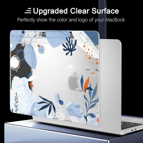 for MacBook Air 13.6" M4 Case 2025 2024 2022 Released A3240/A3113 M3/A2681 M2, Laptop Case with Keyboard Cover & Screen Protector & OTG Adapter & 2 Webcam Covers, Peach Flower in Saudi Arabia