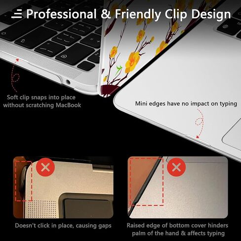 for MacBook Air 13.6" M4 Case 2025 2024 2022 Released A3240/A3113 M3/A2681 M2, Laptop Case with Keyboard Cover & Screen Protector & OTG Adapter & 2 Webcam Covers, Peach Flower in Saudi Arabia