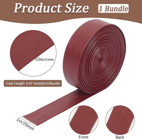 GORGECRAFT 5m Faux Leather Trimming Tape 25mm Foldover Leather Strips 1mm Thick PU Leatherette Strap Lambskin Texture Flat Leather Cord String for DIY Crafts Belt Bracelet Jewelry Making, Dark Green in Saudi Arabia