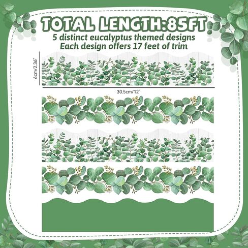Bulletin Board Borders Decorations ، Eucalyptus Classroom Decor in Kuwait