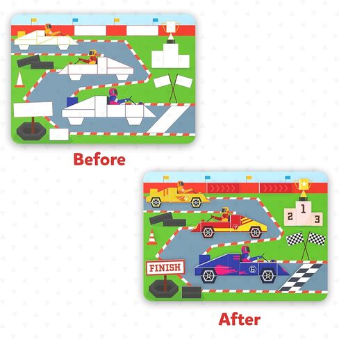 Skillmatics Tangram Puzzles - Vehicles, STEM Games, Educational Learning Toys, 150+ Foam Tangram Stickers, Brain Teasers, Arts & Crafts for Boys & Girls, Gifts for Ages 4, 5, 6, 7 in Kuwait