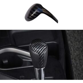 ruihe 1pc Carbon Fiber Color Interior Gear Shift Knob Decorator Cover Trim Fit for Toyota Rav4 Corolla Vios 2014-2018（Camry Yaris 2012-2017）