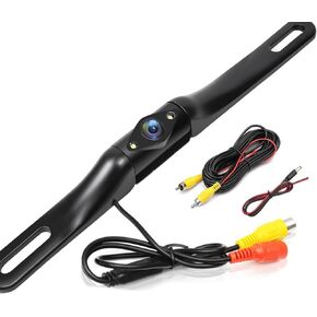 Backup Camera for Car, 170° Wide View Angel License Plate Back up Camera Night Vision Vehicle Reverse Rear View Camera for Cars Trucks Pickup SUVs RVs