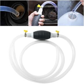 High Flow Siphon Pump for Gasoline, Portable Widely Use Manual Car Fuel Transfer Pump with 2 Durable PVC Hoses For Gas Gasoline Petrol Diesel Oil Liquid Water Fish Tank (39")