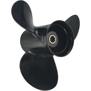 Outboard Propeller Aluminum 3 Blades for 3" Gearcase Mercury Engines 25-30HP (4-Stroke) 10 Spline Tooth,RH