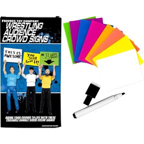 Set of 8 Wrestling Audience Crowd Signs for WWE Wrestling Action Figures