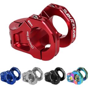 BUCKLOS 35mm Mountain Bike Stem MTB 31.8mm CNC Short Stems - Bicycle Ultra-Light Hollow Aluminum Alloy Riser Stem for E Bike/Downhill XC/BMX/Folding Bike/Trail