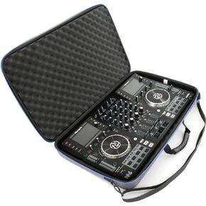 CASEMATIX Travel Case Compatible with Numark Mixstream Pro Plus, Mixstream Pro Go Standalone DJ Controller, Numark NV2 Serato Mixers and More - Includes Carrying Case Only with Shoulder Strap