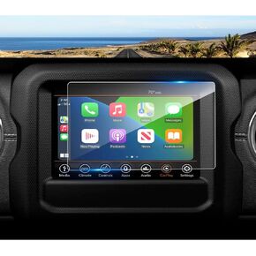 2018-2022 2023 Wrangler Screen Protector for Jeep Wrangler (Sahara/High Altitude/Rubicon/Rubicon 392/Sport S/Willys) 8.4-Inch Touch Screen, 9H Tempered Glass 2023 Wrangler 4xe Accessories 8.4"