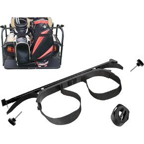 Golf Cart Bag Holder Bracket Attachment Fits EZGO Club Car Yamaha Rear Seat | No Drilling Required/Length Adjustable