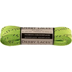 Derby Laces Lime Green 72 Inch Waxed Skate Lace for Roller Derby, Hockey and Ice Skates, and Boots