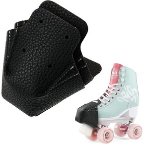 Cosmos 2 Pcs Roller Skate Toe Cap Guards Protectors Roller Skating Toe Cover PU Leather Toe Caps Protection Accessories for Roller Derby, Double-Row Skating and Quad Roller Skate