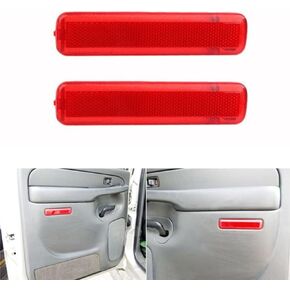 Car Left & Right Door Reflector, Rear Door Trim Panel Reflectors 15183155; 15183156 Fit for 2003-2007 Chevy Avalanche Suburban GMC Yukon Sierra