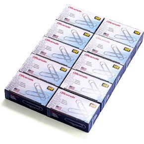 Officemate Giant Paper Clips, Pack of 10 Boxes of 100 Clips Each (1,000 Clips Total) (99914)