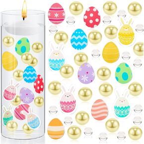 2106 Pieces Easter Vase Fillers Pearl for Vases Fillers Vase Filler Easter Filler for Vases Candles Centerpiece Easter Party Decor for Easter Home Table Party Decor(Cute Style)