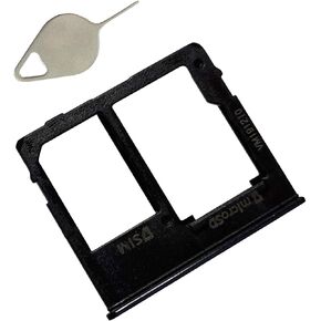 A10e Dual Sim Card Tray Slot Replacement for Samsung Galaxy A10e A102U 5.83 Inch 2019 with Eject pin (Black)