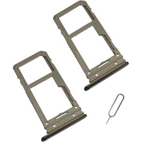 [2pcs Pack] Galaxy s8 Replacement SIM Card Tray Holder Parts for Samsung Galaxy s8 G950,Galaxy s8 Plus G955 (Black)