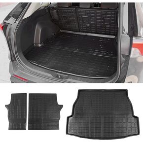 Floor Mats Compatible with 2019 2020 2021 2022 2023 2024 Toyota Rav4 Cargo Mat Trunk Mat Back Seat Cover Protector Toyota Rav4 Accessories (Backrest Mats+Cargo Liner+Floor Mats)
