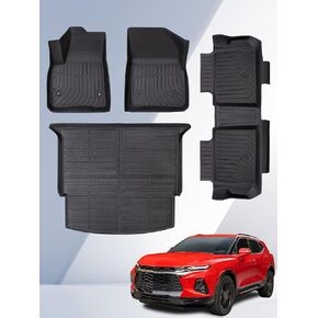 for Chevrolet Chevy Blazer Floor Mats 2023 2022 2021 2020 2019 All Weather Chevy Blazer Floor Mats 2019-2023 Chevrolet Chevy Blazer Accessories 2023