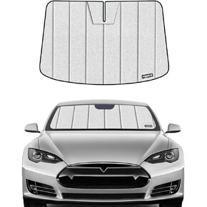 Windshield Sun Shade for Tesla Model 3 2018-2024, Model Y 2020-2024 Front Window Sunshade - HyperShield