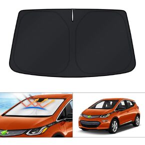 KUST Windshield Sun Shade for 2017-2024 Chevrolet Bolt EV Hatchback Accessories (NOT for Chevy Bolt EUV) Window Sunshade Sun Visor Protector Foldable Blocks UV Rays Keep Your Car Cooler