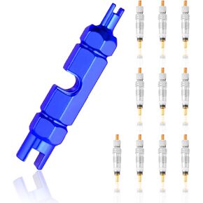 مجموعة حقنة لركوب الدراجات، حقنة حاقن مانع تسرب إطارات الدراجة بدون أنبوب مع مفتاح وصمام بريستا الأساسي وغطاء صمام بريستا مناسب، مجموعة أدوات إزالة صمام بريستا الأساسية للدراجة in Kuwait