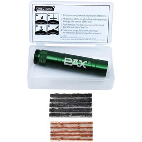 12 Pcs Tubeless Bike Tire Repair Kit, Includes Storage Canister, Plugger Tool, Plugs-10 Bacon Strips. Fix a Flat Puncture. MTB, Gravel Bike Tires, and Road Bicycle Tires