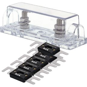 Conext Link FHA1580 1 ANL Fuse Holder + 5 80A Amp Fuse 1/0 2 4 AWG （15410）