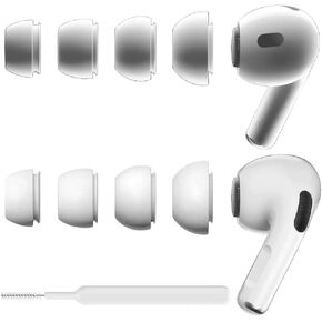 4 Sizes Replacement Ear Tips Compatible with AirPods Pro and AirPods Pro 2, Updated Ear Buds Silicone Tips Including Extra Small Size with Portable Storage Case (XS/S/M/L)